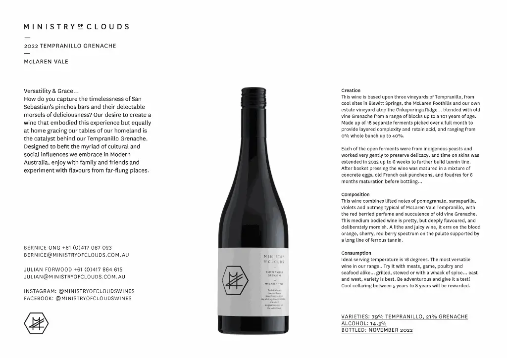 Minstry of Clouds - Tempranillo-Grenache 2022 - TS.webp
